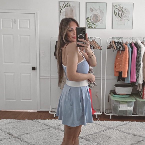 Slazenger Blue Obe Shoulder Mini Tennis Dress Size 4 - Picture 3 of 11